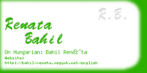 renata bahil business card